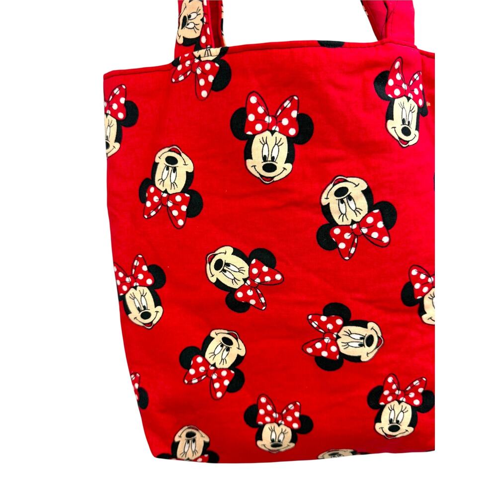 Vintage handmade reversible Minnie Mouse polka dot tote bag - Picture 3 of 4